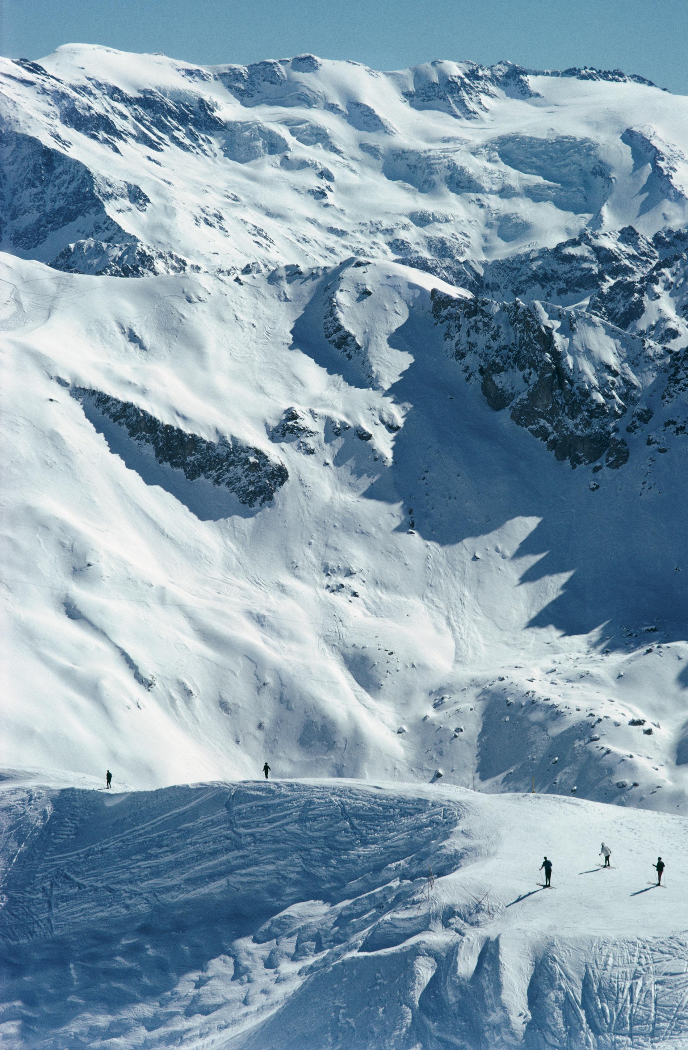 Slim Aarons Color Photograph - Skiing In Vermont, USA, Estate Edition, Winter Landscape Photograph
