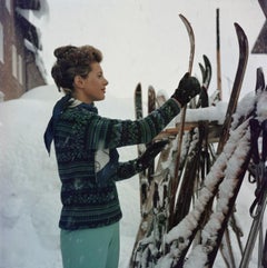 Retro Skiing Princess Slim Aarons Estate Stamped Print
