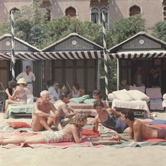 Vintage Slim Aarons 'Beach Backgammon'