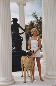 Vintage  Slim Aarons 'C.Z. Guest With Her Great Dane' 1955 Limited Estate Edition