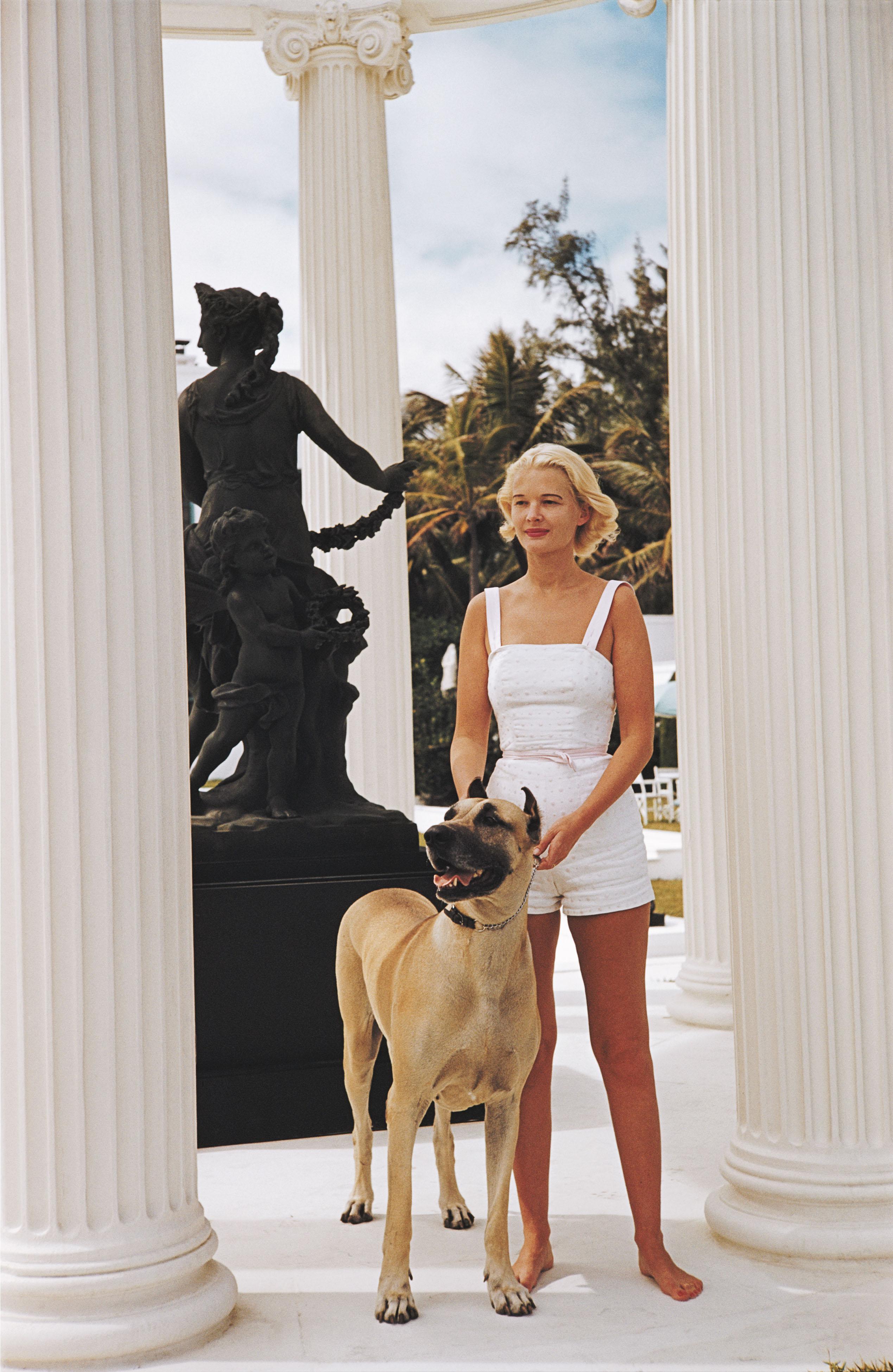 Slim Aarons, 'C.C. Guest With Her Great Dane' Midcentury Modern Photography
