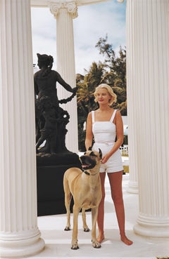 Slim Aarons, 'C.Z. Guest With Her Great Dane' Midcentury Modern Photography