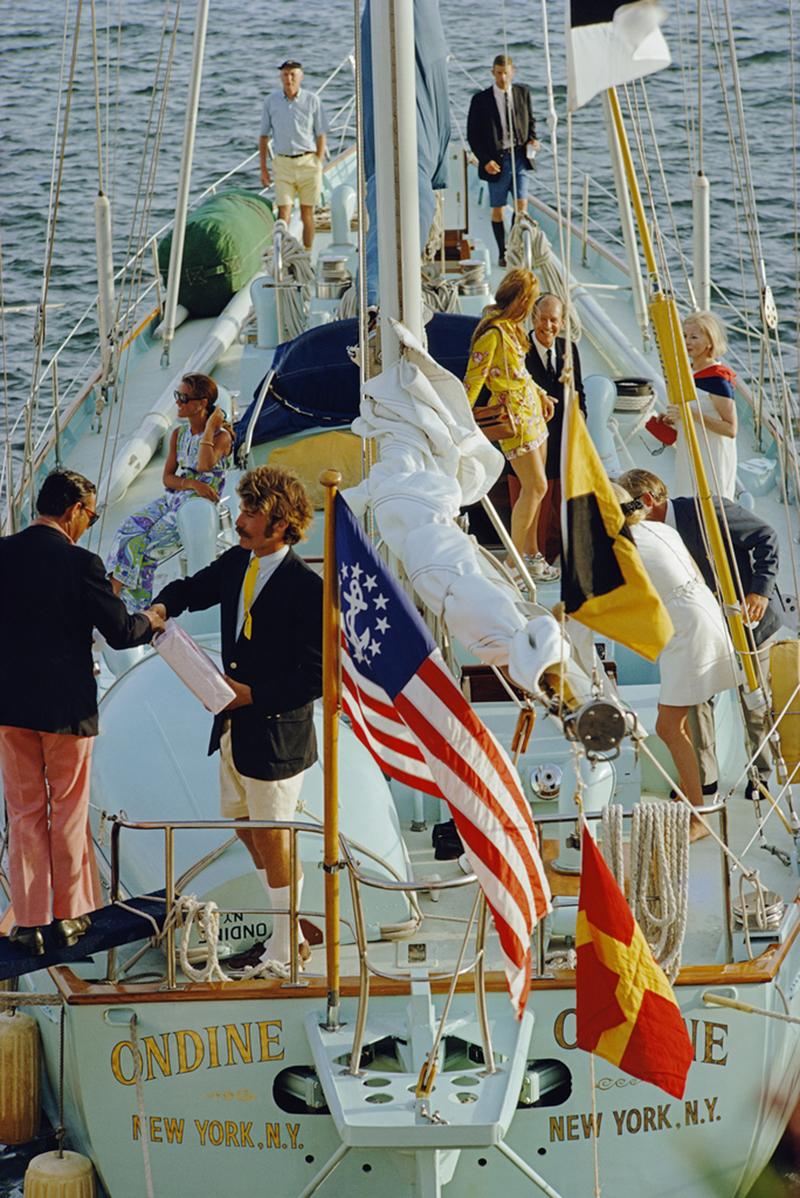 Slim Aarons Estate Edition - Party In Bermuda

Estate Stamped Edition 
Limited to 150 only 

A party on the deck of the yacht 'Ondine' in Bermuda, June 1970.

(Photo by Slim Aarons). 


This photograph epitomises the travel style and glamour of the