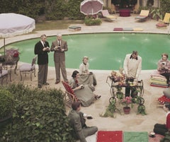 Slim Aarons Estate Print - Beverly Hills Pool Party  - Oversize print