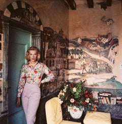 Retro Slim Aarons Estate Print - Harriet at Mougins 1957