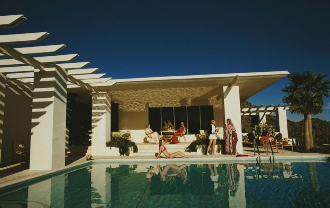 Slim Aarons Estate Print - Poolside In Arizona 1973