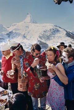 Vintage Slim Aarons Official Estate Print  - Zermatt Skiing 