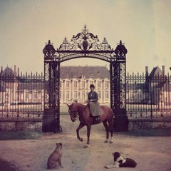 Vintage Slim Aarons Estate Stamped Edition - Equestrian Entrance