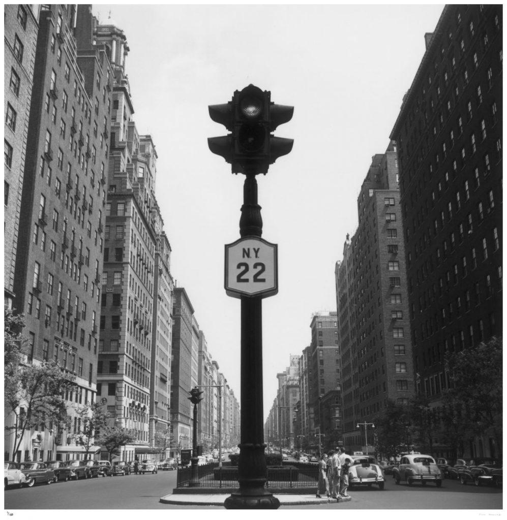Limited Edition Estate Stamped Print (edition size 1/150).

A set of traffic lights on Park Avenue in New York City.

This photograph epitomises the travel style and glamour of the period's wealthy and famous, beautifully documented by Aarons.

In