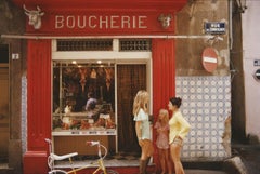 Retro Slim Aarons Official estate stamped edition - Saint-Tropez Boucherie  