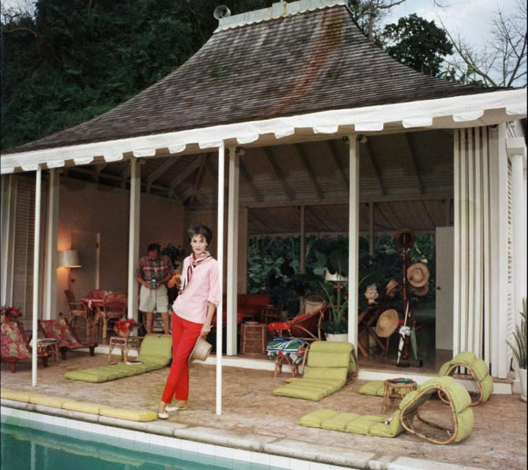 Family Snapper, 1959
Premium Collection
Estate Stamped Edition to 150

Babe Paley (Mrs William Paley) by the pool. Her husband, William Paley is snapping the photographer at their cottage, Round Hill, Jamaica, 1959.

Slim Aarons (1916-2006) worked