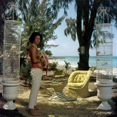 Vintage Slim Aarons 'Gloria Schiff at Lyford Cay'