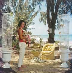 Slim Aarons "Gloria Schiff" Edición limitada sin enmarcar y con sello del Estado
