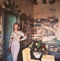 Slim Aarons 'Harriet De Rosiere At Mougins' Fotografia moderna di metà secolo