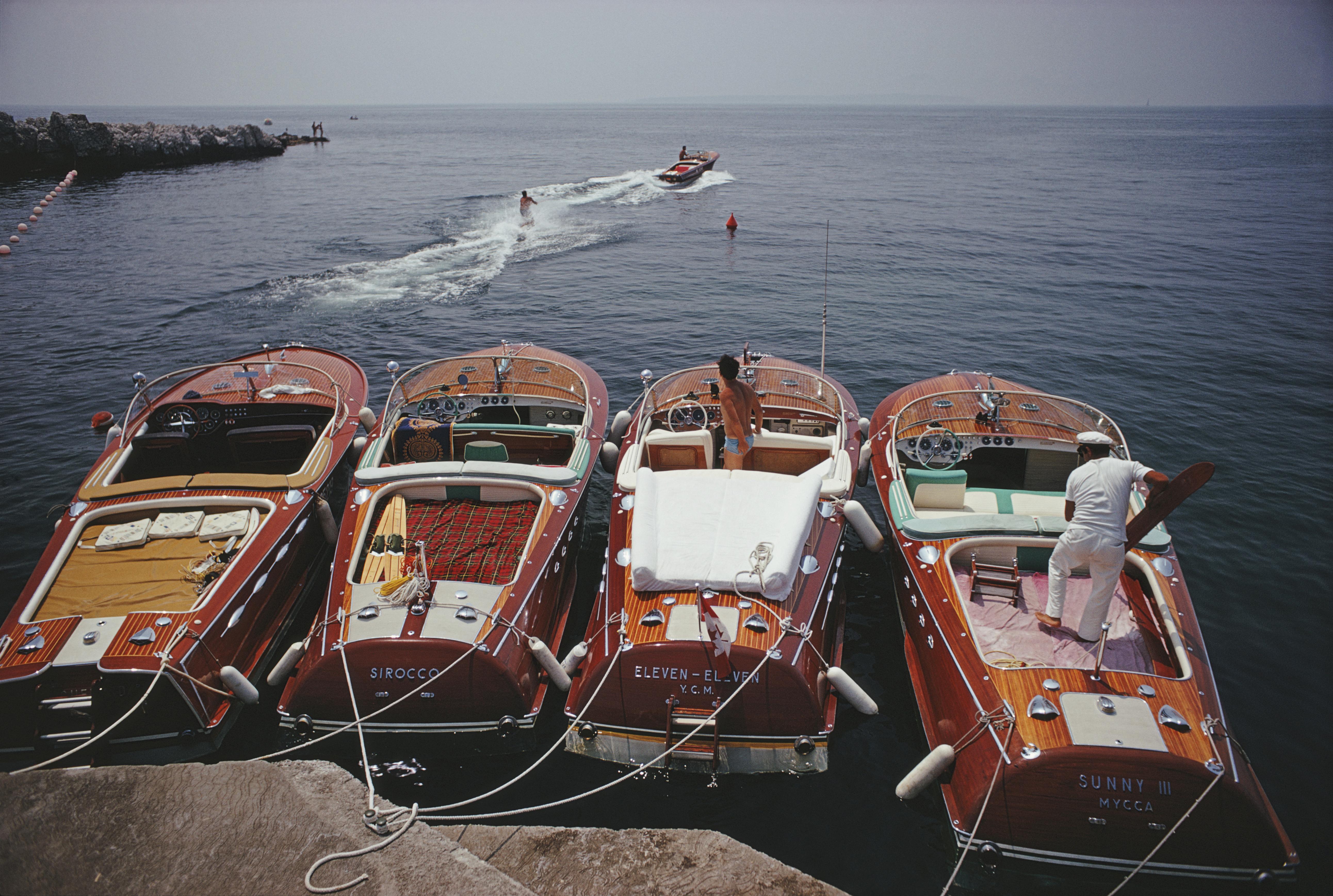 Waterskiing from the Hotel Du Cap-Eden-Roc in Cap d'Antibes, France, 1969.

Waterskiing, Hotel du Cap Eden-Roc
Hotel du Cap Eden-Roc, French Riviera
Chromogenic Lambda print
Printed Later
Slim Aarons Estate Edition
Complimentary dealer shipping to