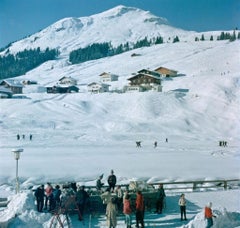 Vintage Slim Aarons - Ice Bar in Lech 1960 - Estate Stamped