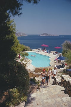 Vintage Slim Aarons, Il Pellicano Pool, 1969 (Slim Aarons Estate Edition)