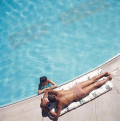 Retro Slim Aarons 'Lake Tahoe Couple' : Mid-century Modern Photography : Poolside