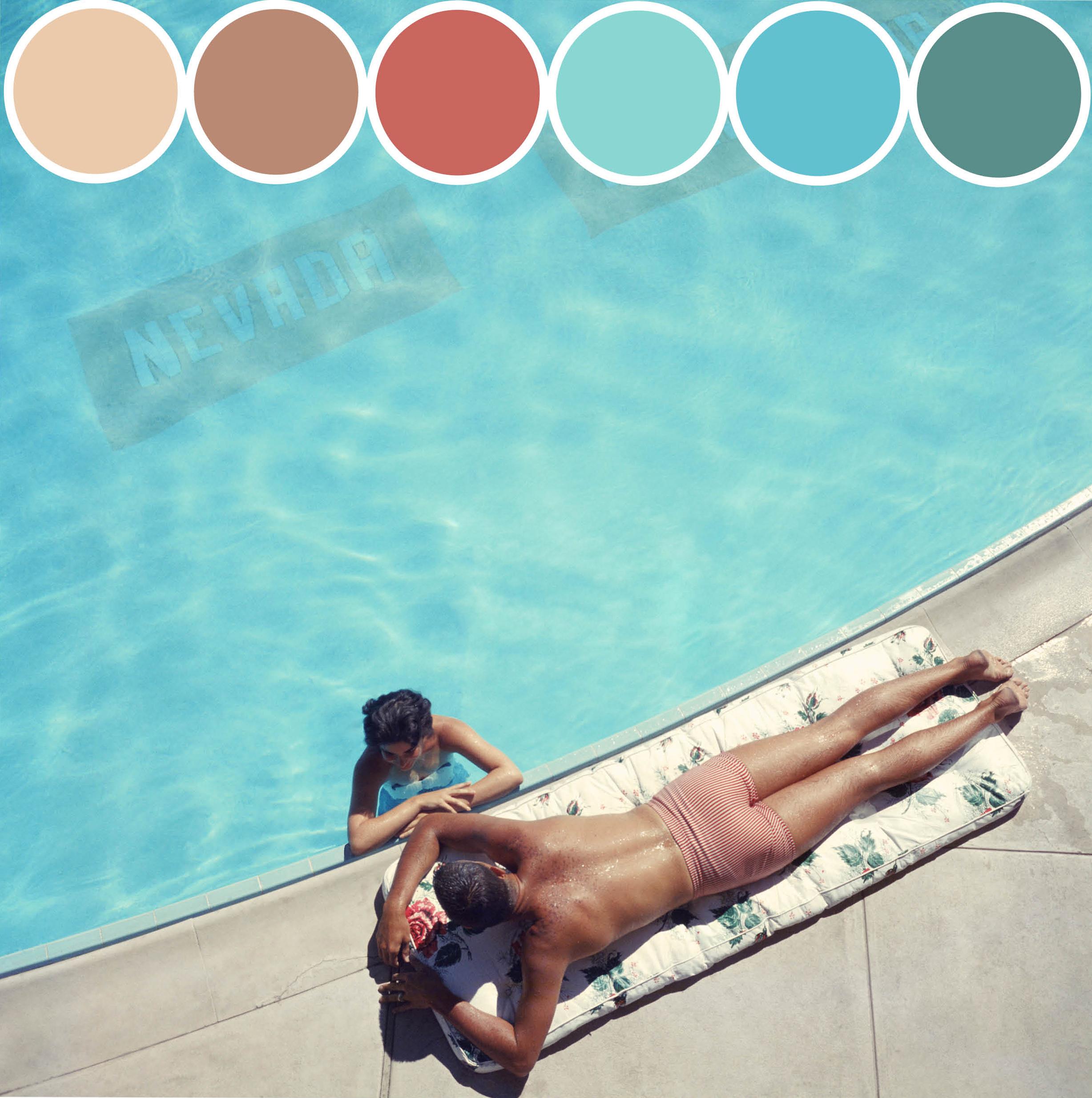 Slim Aarons Lake Tahoe Couple (Slim Aarons Estate Edition, Poolside) in vendita 3