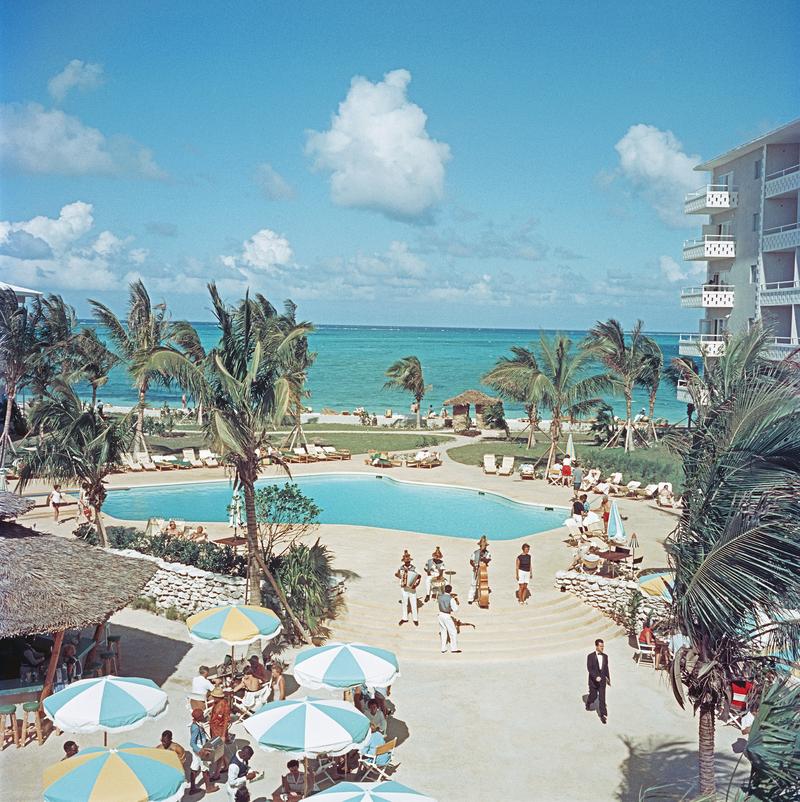 Nassau Beach Hotel

The outdoor swimming pool at Nassau Beach Hotel, Nassau, Bahamas, 1959. The hotel was the first to built by Howard Johnson outside the United States.

Gorgeous print measuring a large 40 x 40" inches / ca 101 x 101cm's.
 
Estate