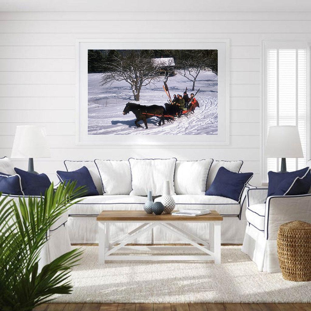 Slim Aarons 'North Conway Sleigh' - Mid-century Modern Photography For Sale 2