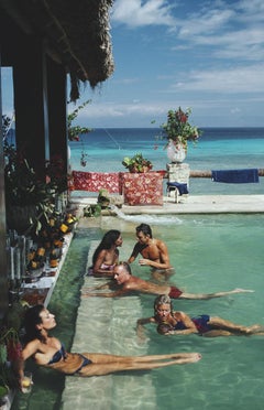 Slim Aarons offizieller Nachlassdruck – Pflanzgefäß-Cocoyer