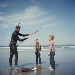 Slim Aarons Official Estate Print - Spear Fishing In San Diego