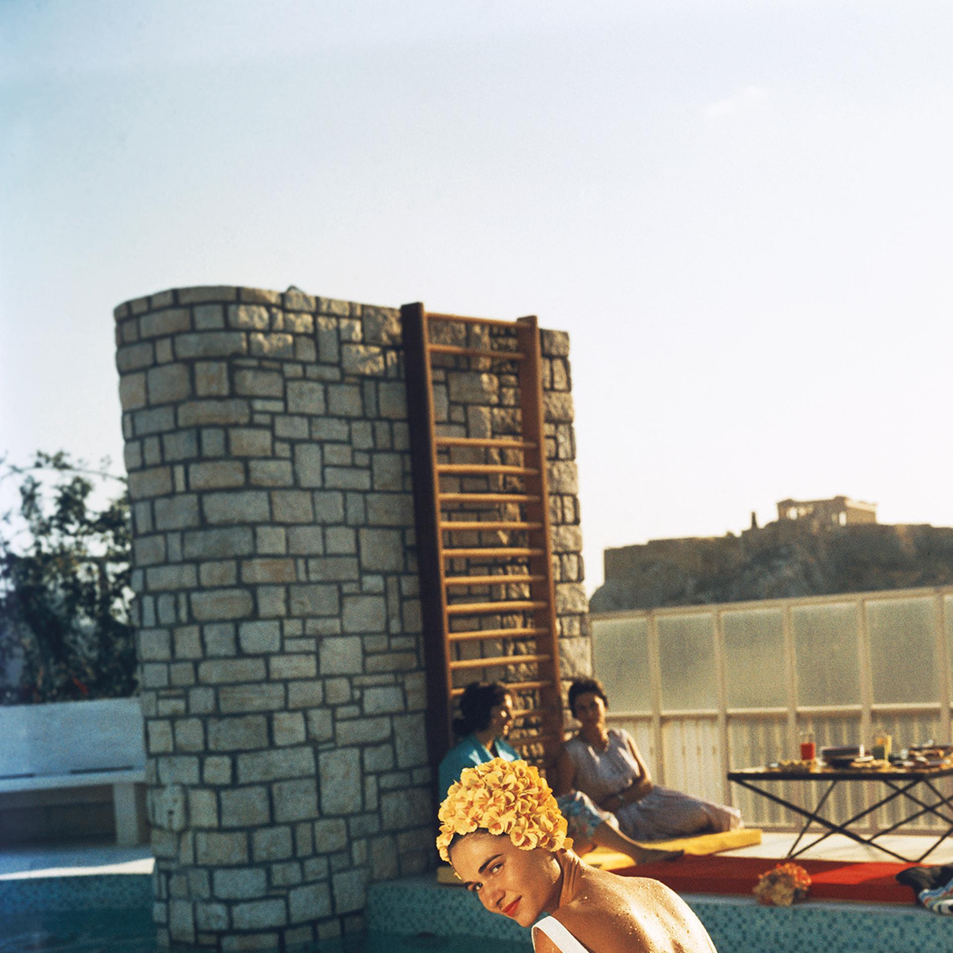 Penthouse-Pool, Nachlass-Ausgabe, Poollandschaft mit Acropolis, Athen, Griechenland im Angebot 6