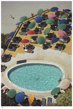 Slim Aarons 'Pool At Carvoeiro' Unframed Limited Edition Estate Stamped Edition