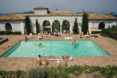 Slim Aarons, 'Pool In St Tropez' Fotografia moderna del Medioevo