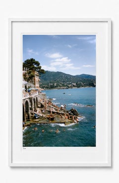 Slim Aarons, Rapallo, Italy (Bathing Platform, 1954) 40x30"