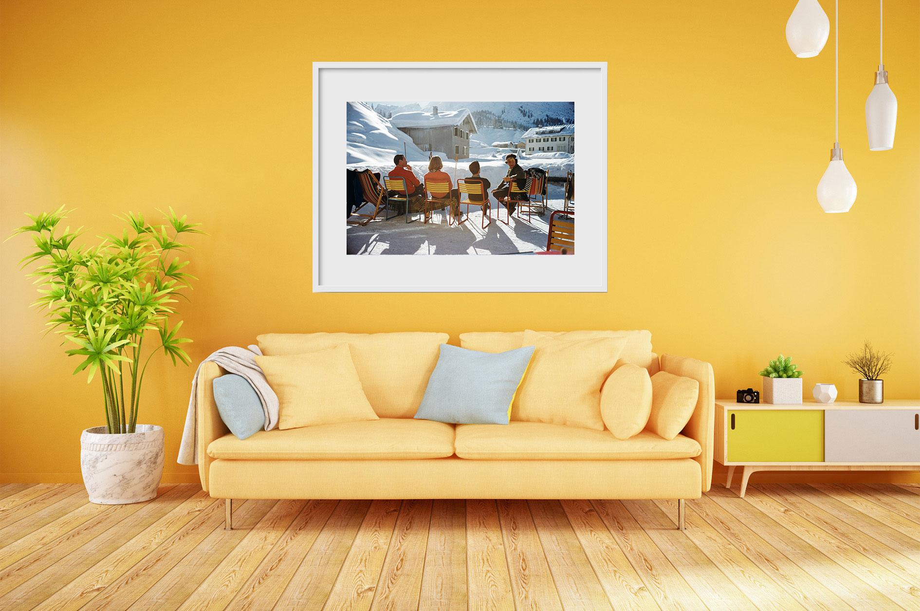 Slim Aarons 'Relaxing in Lech' - Mid-century Modern Photography For Sale 1