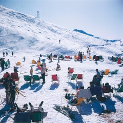 Slim Aarons, Skier in der Verbier Schweiz ( Nachlassausgabe von Kelim Aarons)