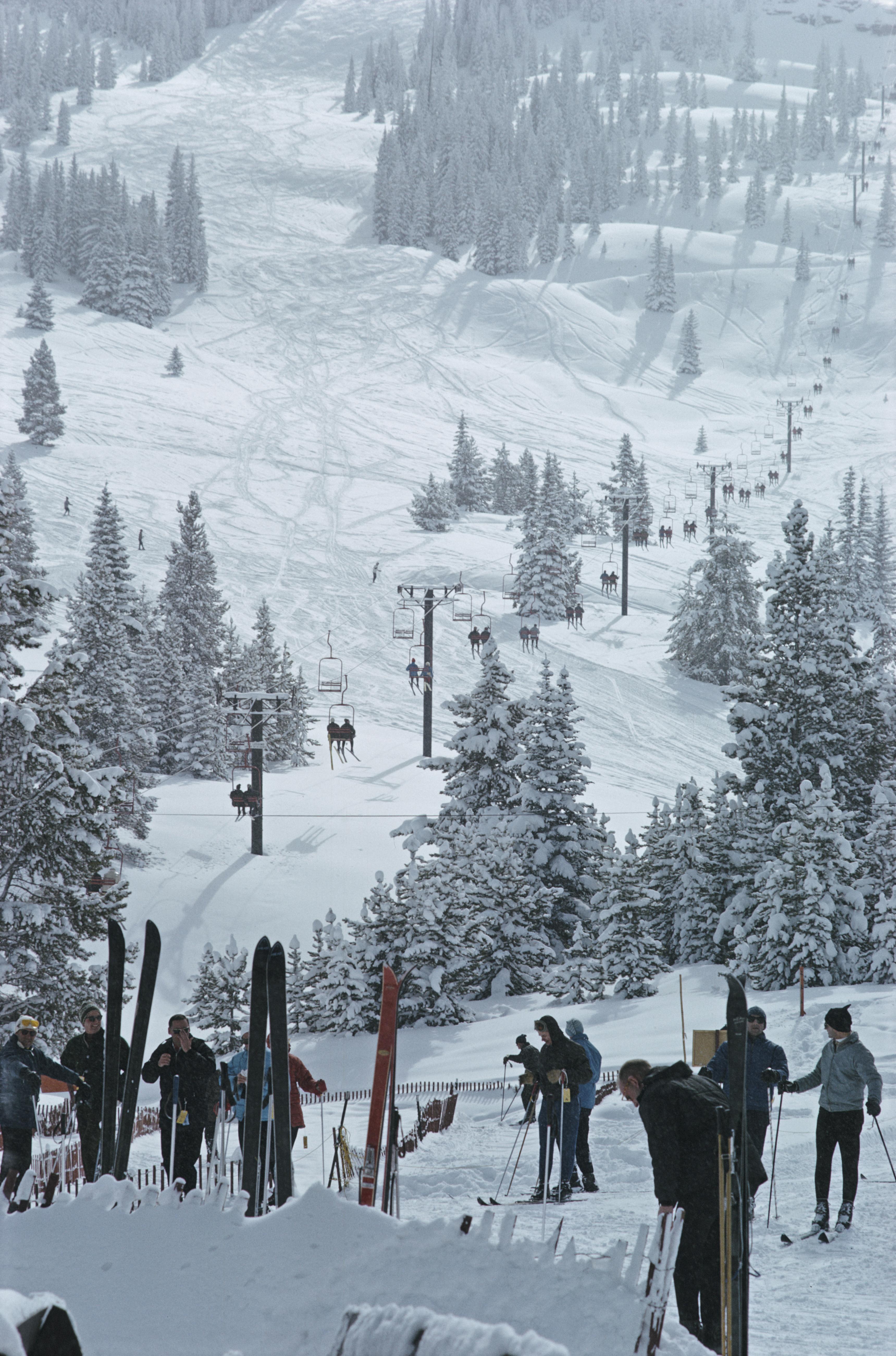 Slim Aarons 'Skiing In Vail'