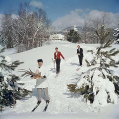Vintage Slim Aarons 'Skiing Waiters'