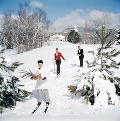 Retro Slim Aarons 'Skiing Waiters' Mid-century Modern Photography