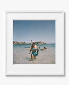 Slim Aarons, Snorkeling In Antigua, C Print, Estate Signed, 30x30"
