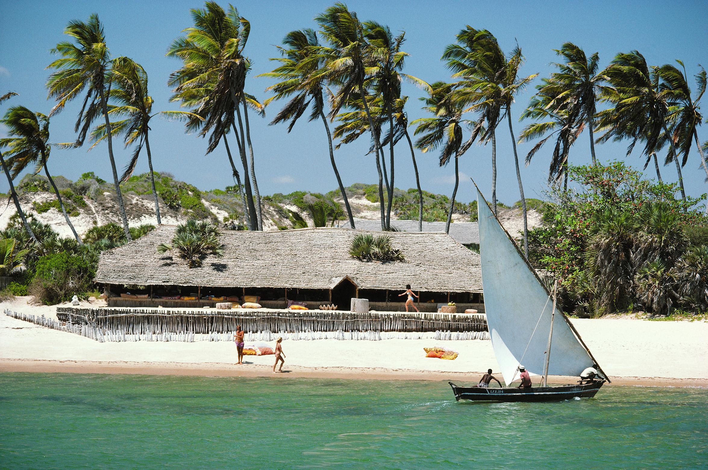 The Lure Of Lamu
by Slim Aarons

The resort of Kiwayu Mlango wa Chanu in the Lamu Archipelago of Kenya, February 1987. The resort is run by Governors’ Camp of the Masai Mara. (Photo by Slim Aarons)

Limited edition estate stamped print
40 x 60"