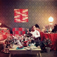 Slim Aarons 'Truman Capote zu Hause' Fotodruck von Getty 