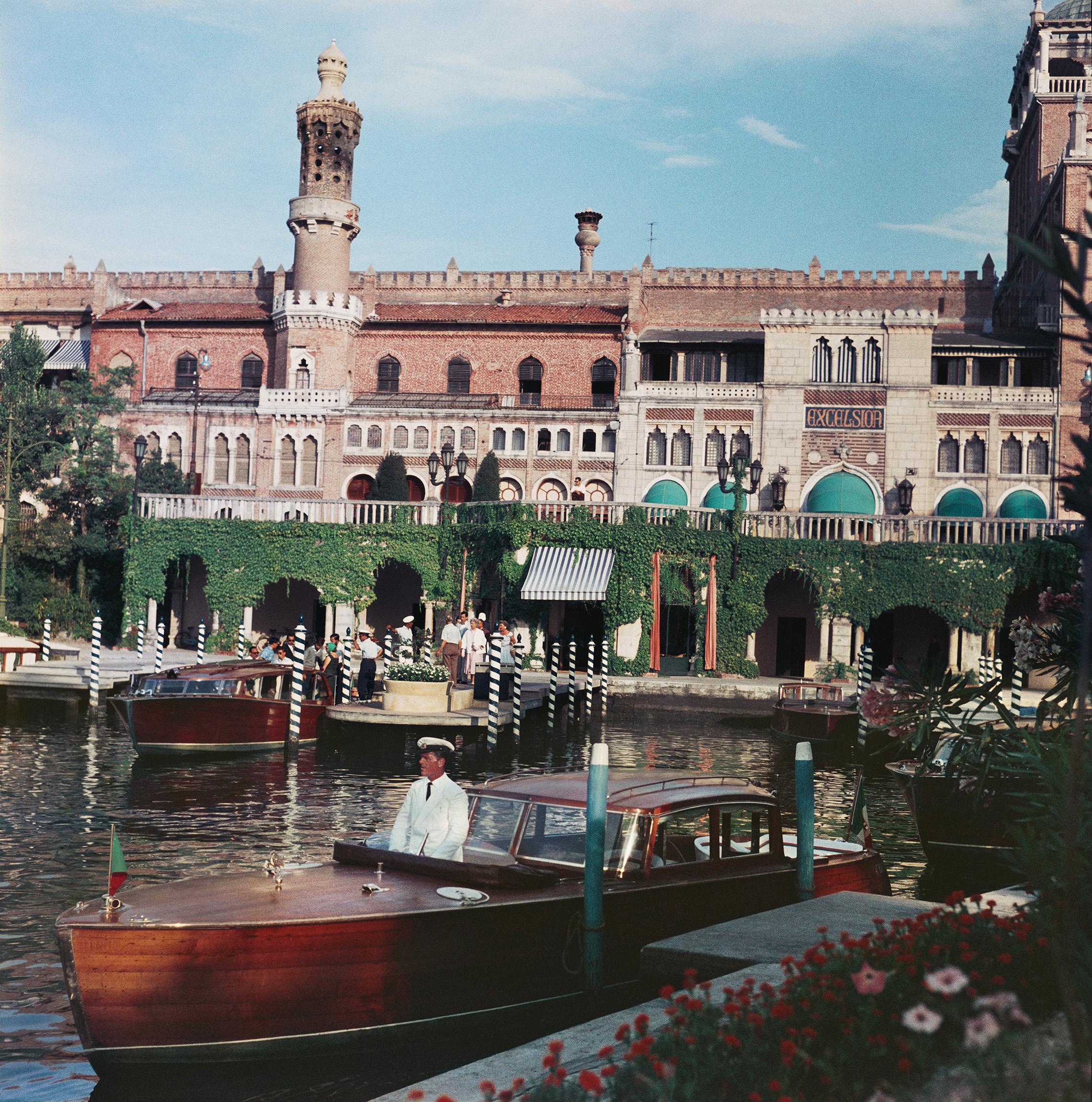 Portofino
1955
C print
Estate stamped and hand numbered edition of 150 with certificate of authenticity from the estate.   

Yachts moored in the Italian fishing village of Portofino, circa 1955. (Photo by Slim Aarons/Getty Images)

Slim Aarons