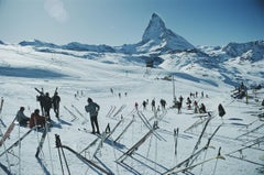 Retro Slim Aarons 'Zermatt Skiing' - Mid-century Modern Photography