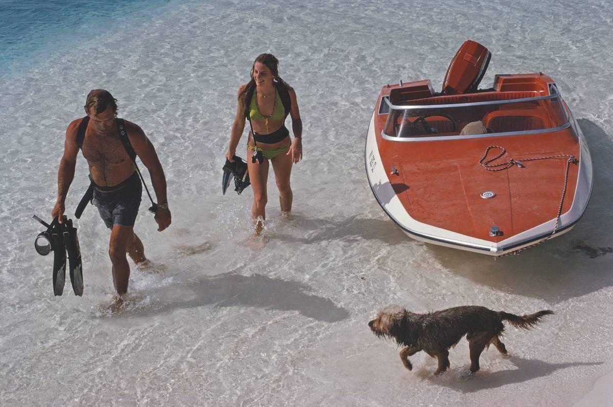 Slim Aarons 
Snorkeling Holiday (Turks and Caicos), 1975
Chromogenic lambda print 

A snorkeling holiday in the Turks and Caicos Islands in the Caribbean, circa 1975.   

Estate stamped and hand numbered edition of 150 with certificate of