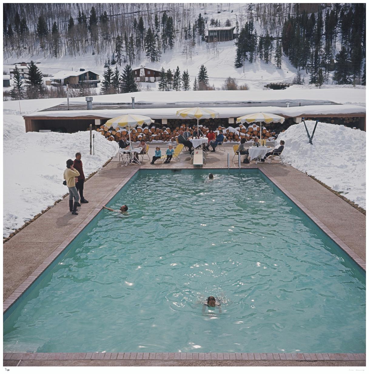 Snow Round the Pool 1964 - Slim Aarons Estate Stamped