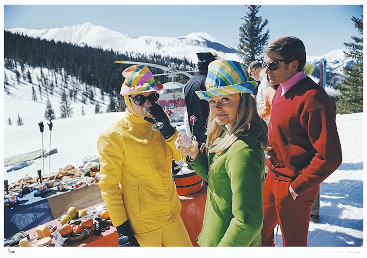 Snowmass Village 1968 - Slim Aarons Estate Stamped

Women in colourful hats at an apres ski party in Snowmass Village, in Pitkin County, Colorado, in March 1968. 


20 x 24" inches / 51 x 61 cm paper size 

Estate Stamped Collection Edition to 150