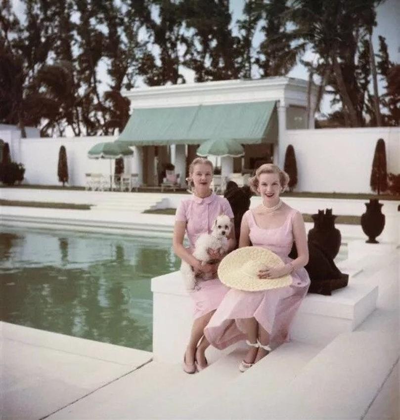 Socialites
1957
by Slim Aarons

Slim Aarons Limited Estate Edition

Socialite CZ Guest (Mrs F. C. Winston Guest) sitting with Joanne Connolly in Palm Beach, Florida.

unframed
c type print
printed 2023
20 x 20"  - paper size


Limited to 150 prints