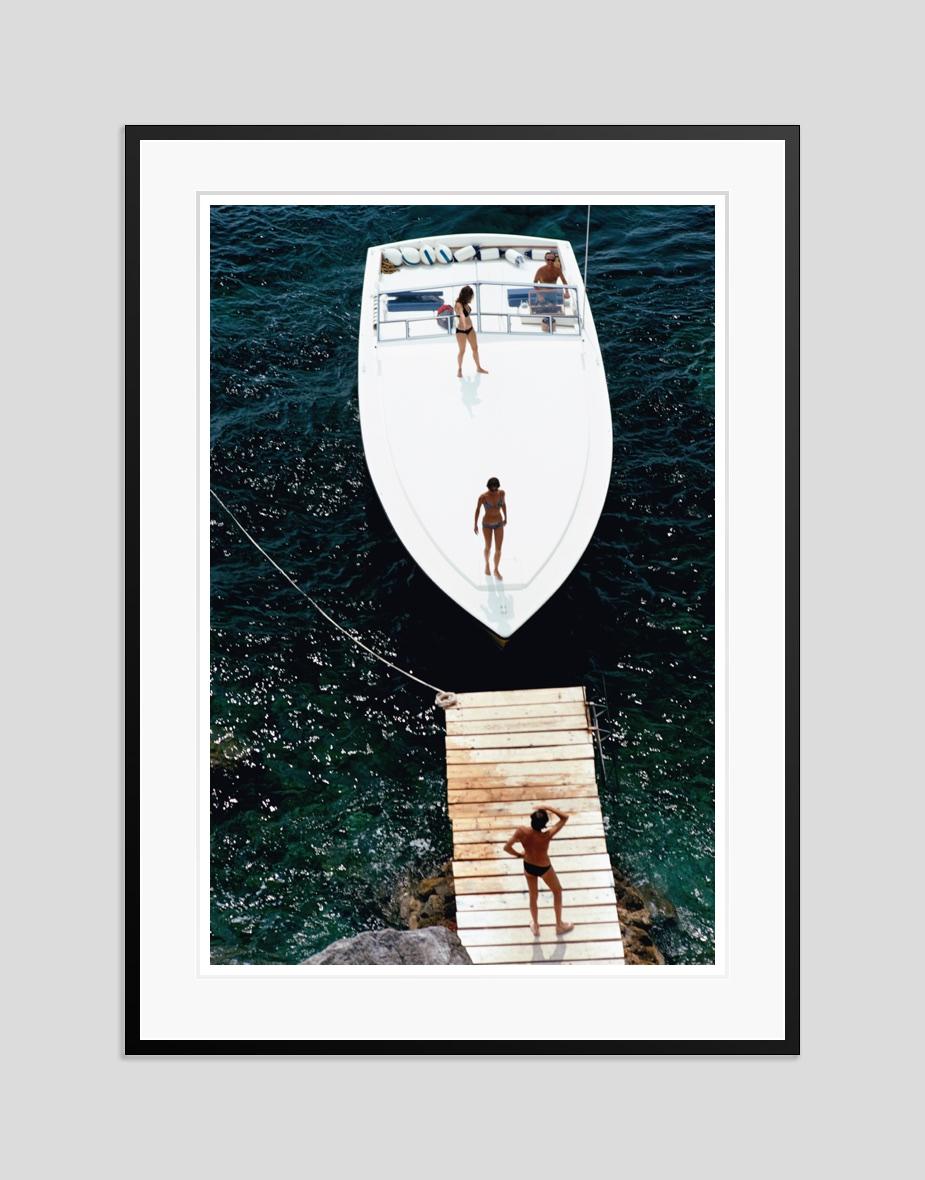 Speedboat Landing 1973 Slim Aarons Estate Stamped Edition  For Sale 1