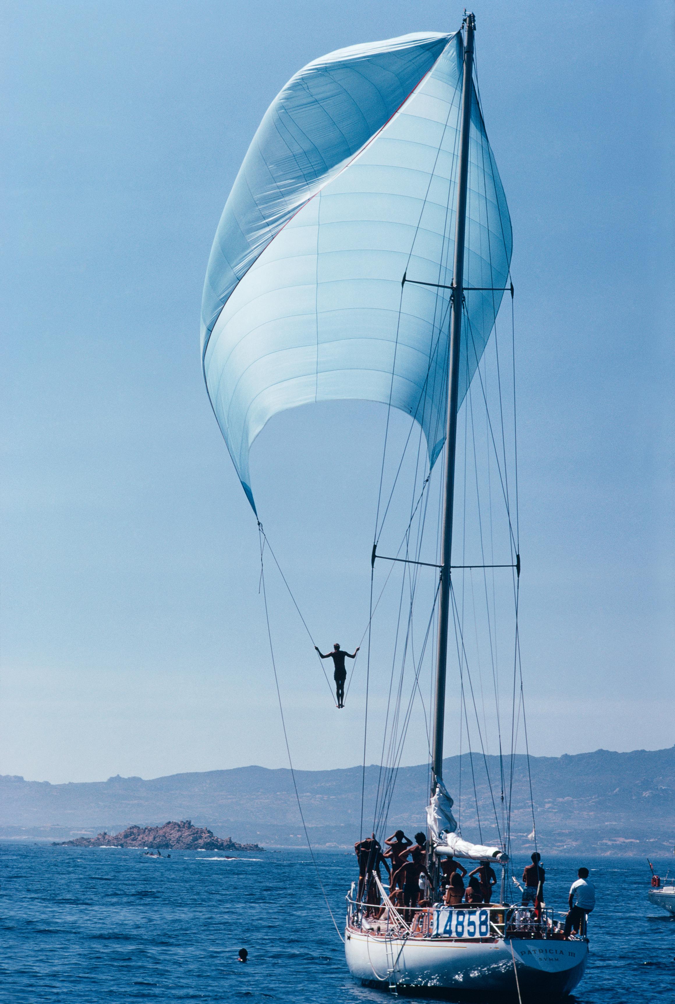 Slim Aarons Color Photograph - Spinnaker Sailing, Estate Edition)