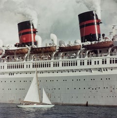 Vintage SS Queen of Bermuda in Hamilton Harbor