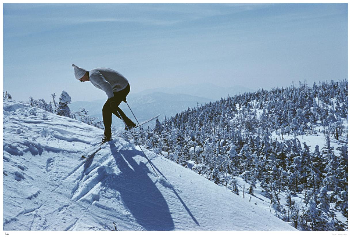 Esquí en Sugarbush 1960 - Slim Aarons 

Esquiando en Sugarbush, una estación de montaña en Vermont, abril de 1960.

76 x 101 cm Tamaño del papel 

Foto de Slim Aarons

Impreso este año

Certificado de autenticidad incluido

Impresión de pigmentos de