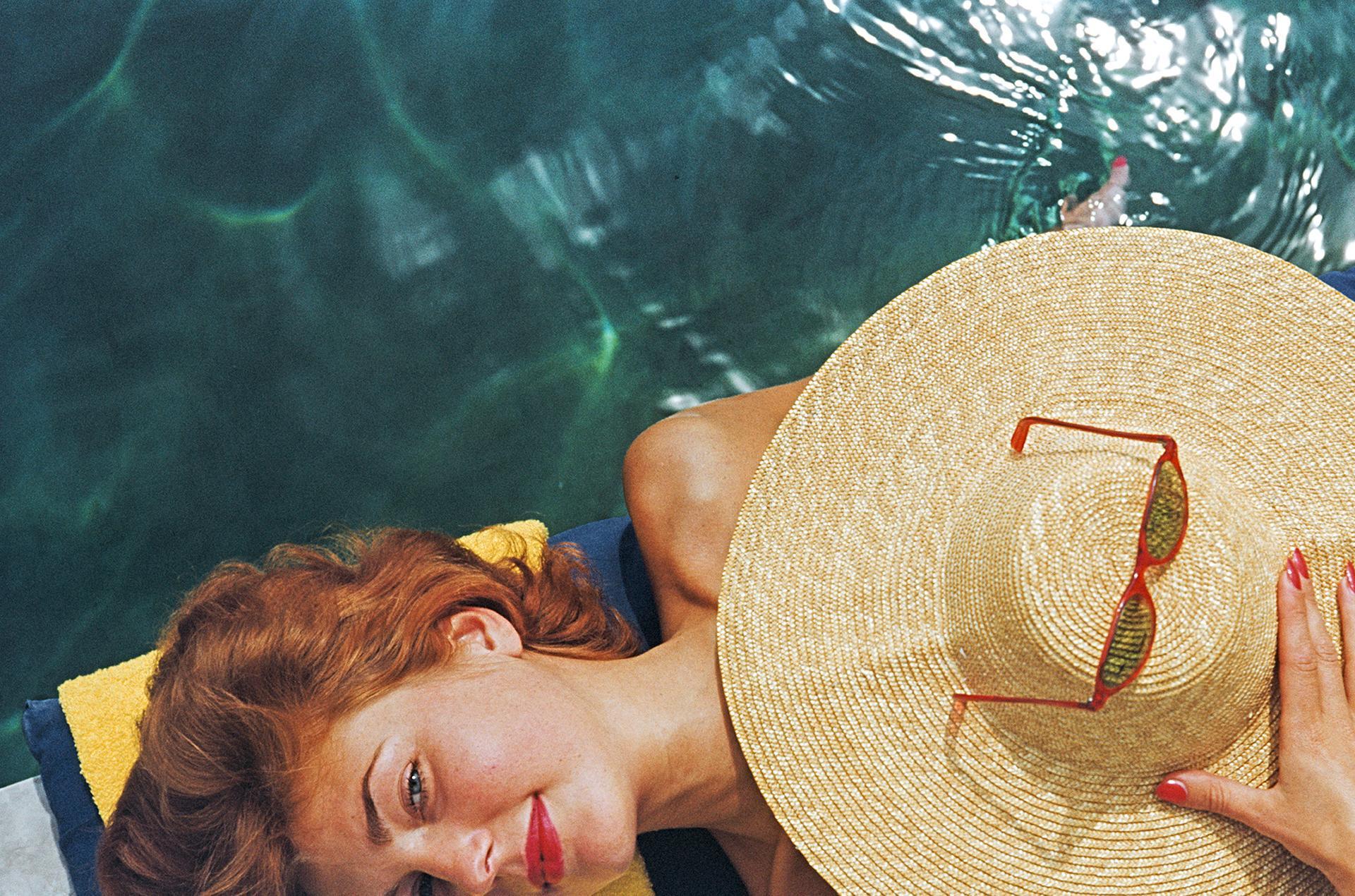 Sunbathing In Burgenstock, Switzerland, Estate Edition, Portrait Photograph For Sale 1
